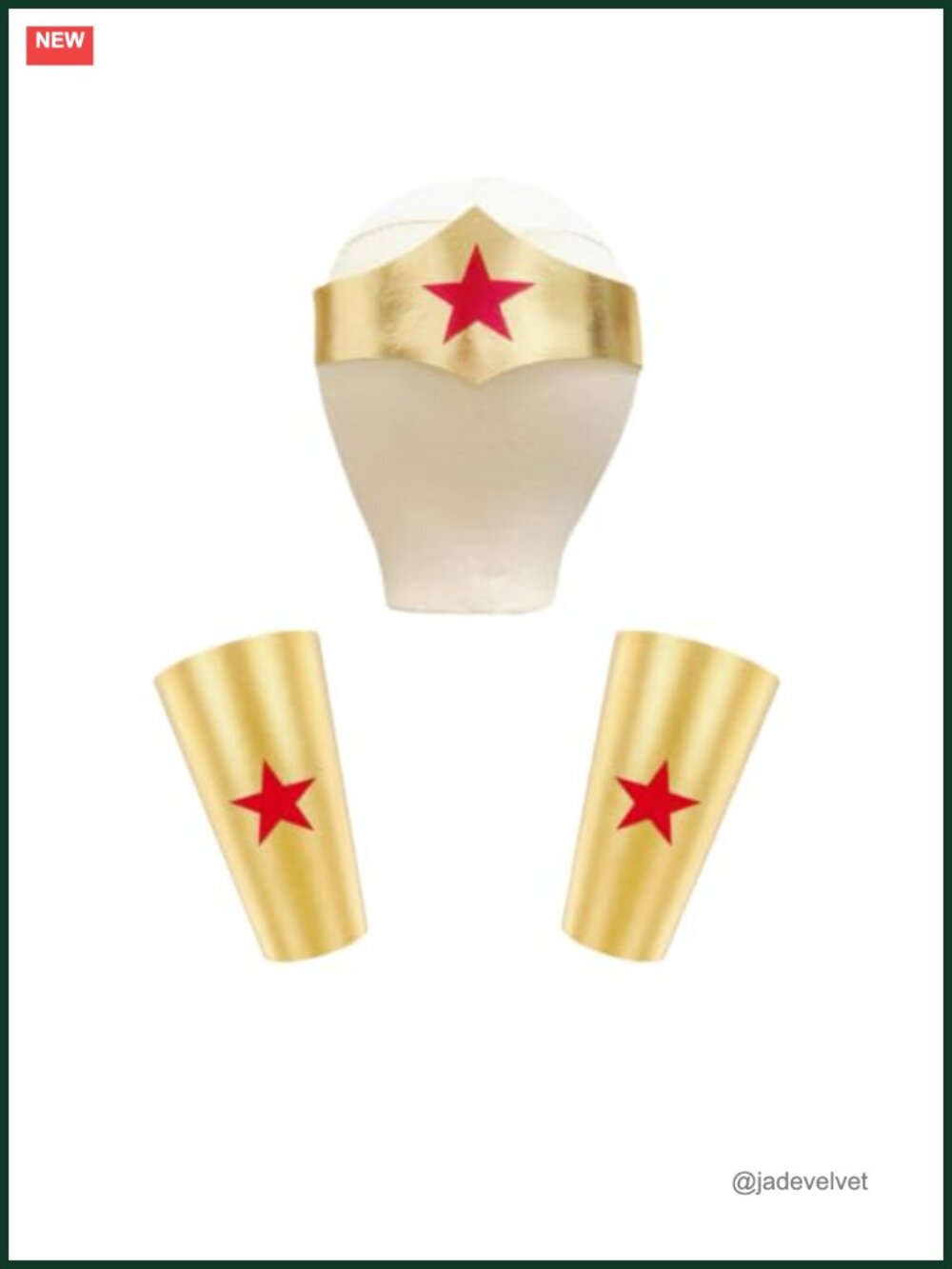 Gold Headband Wristband Set Halloween Costume Accessories